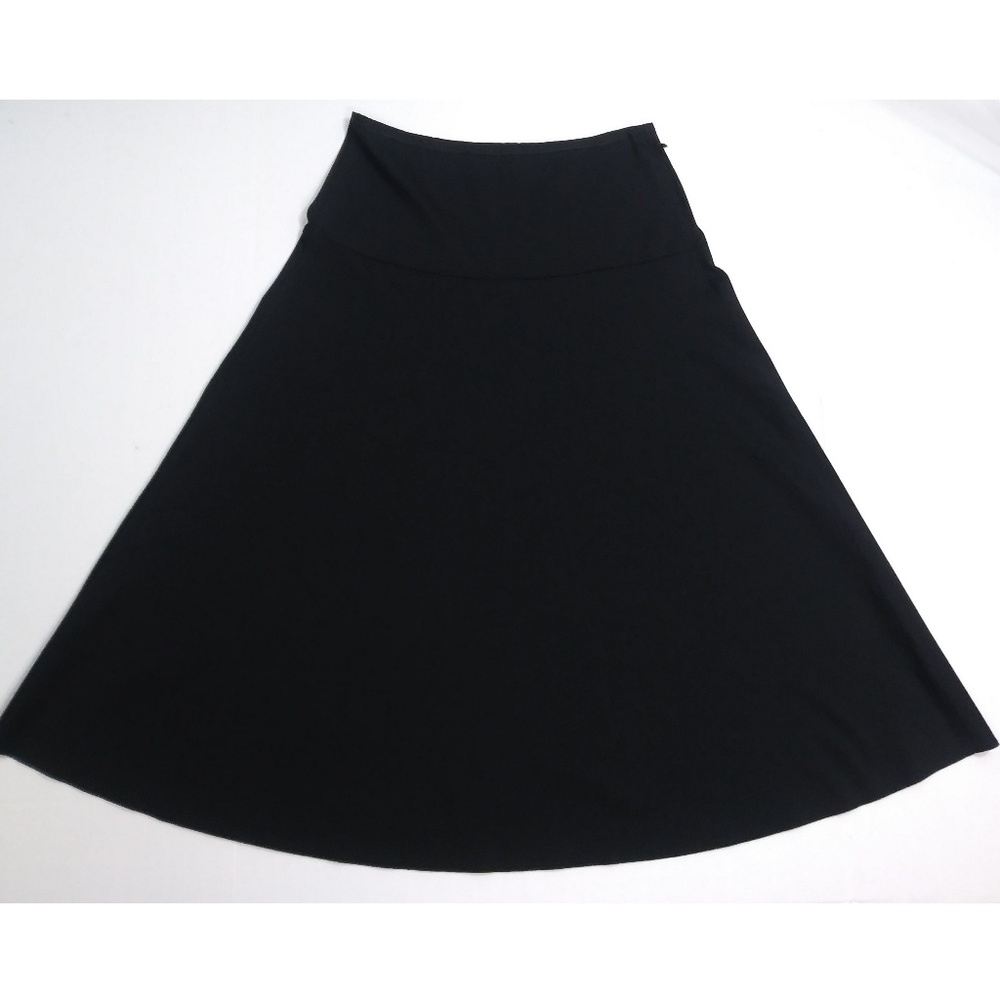 Gap Black Ponte Knit Skirt Drop Waist Circle Flare